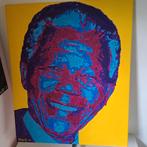 Schilderij Nelson Mandela Pop art stijl 50x60, Ophalen of Verzenden, Zo goed als nieuw, Acrylverf