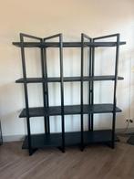 Eleonora Eddy Open Kast Mangohout Staal Zwart 160x44x180cm, Huis en Inrichting, Ophalen, Gebruikt