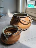 Antieke koperen Hollandse kookpotten, Ophalen of Verzenden