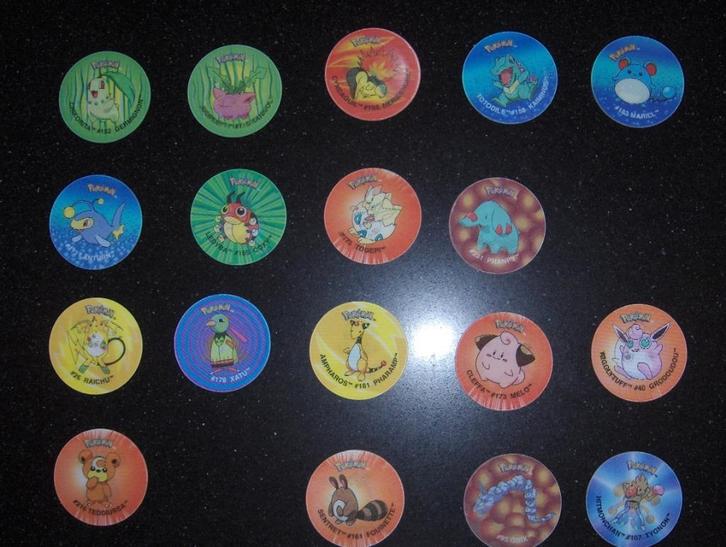 Heb nog 18 v/d 20st POKÉMON FLIPPO EVOLUTIONS 26 t/m 45., Verzamelen, Flippo's, Losse flippo's, Adventure, Cheetos 24 Game, Chester Cheetos