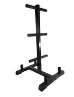 Heavy Duty olympische schijven en barbell houder, Sport en Fitness, Fitnessmaterialen, Ophalen, Gebruikt, Benen, Halterschijven