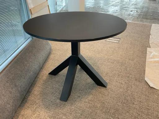 Gispen Dukdalf tafel rond zwart 100cm, Ophalen, Zo goed als nieuw, Modern, 60 cm of meer