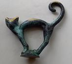 bronzen kat (h 6.5 cm) beeldje van een kat, Antiek en Kunst, Antiek | Koper en Brons, Verzenden, Brons