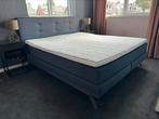 Boxspring 180x200 blauw, Huis en Inrichting, Slaapkamer | Boxsprings, Ophalen, Gebruikt, Blauw, Tweepersoons