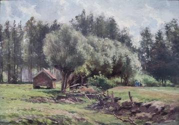 Johan Hendrik Doeleman (1848-1913) -  Bosgezicht met schuur beschikbaar voor biedingen