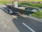 Mooie aluminium platbodem merk alumacraft  type 1436, Watersport en Boten, Ophalen, Tot 10 pk, Binnenboordmotor, Diesel
