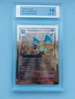 Metalen gouden charizard 4/102 pgc 10, Ophalen of Verzenden, Zo goed als nieuw, Losse kaart