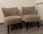 Twee stijlvolle beige fauteuils, Huis en Inrichting, Fauteuils, Ophalen, 75 tot 100 cm, Zo goed als nieuw, 50 tot 75 cm