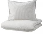 IKEA 240x200/220 (lits-jumeaux maat) grijs wit gestreept, Gebruikt, Dekbedovertrek, Tweepersoons, Ophalen of Verzenden