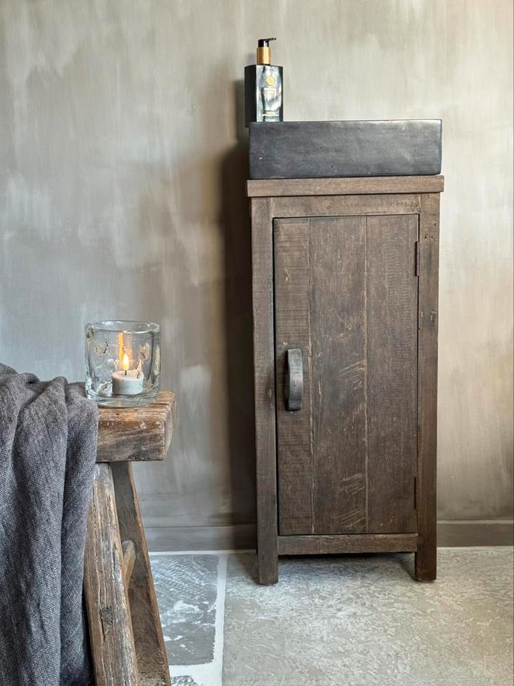 Toiletmeubel Driftwood | Toiletmeubel oud hout, Huis en Inrichting, Badkamer | Badkamermeubels, Nieuw, Minder dan 100 cm, 25 tot 50 cm