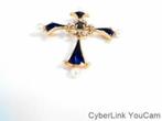 15527 18kt Franklin Mint Igor Carl Faberge Midnight Cross, Sieraden, Tassen en Uiterlijk, Overige voorstellingen, Ophalen of Verzenden
