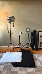 Complete Fotografie Set - Studio Verlichting & Achtergrond, Audio, Tv en Foto, Fotografie | Fotostudio en Toebehoren, Ophalen