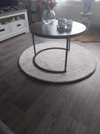 Mooie ronde salontafel met metalen frame, Gebruikt, 50 tot 100 cm, Overige materialen, Rond