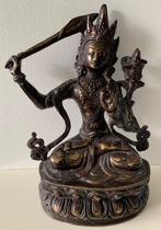 Bronzen Manjushri ~ Bronzen Boeddha, Antiek en Kunst, Antiek | Koper en Brons, Ophalen, Brons