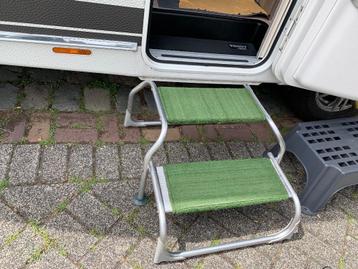 Dudalf Caravan opstap licht 2 delig aluminium Inklapbaar beschikbaar voor biedingen