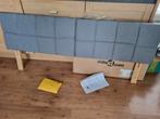 Grijze Hoofdbord Tweepersoonsbed - Zo Goed Als Nieuw, Ophalen, Tweepersoons, Zo goed als nieuw, 160 cm