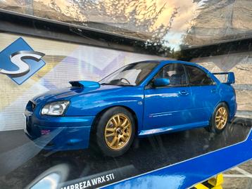 SUBARU IMPREZA WRX STI 2003 SONIC BLUE 1:18 SOLIDO NIEUW beschikbaar voor biedingen