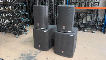 JBL PRX Speakerset + hoezen beschikbaar voor biedingen