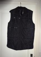 NIEUW Maat 42-44 Zwarte Bodywarmer met Applicaties, epauletj, Ophalen of Verzenden, Nieuw, Maat 42/44 (L), Zwart