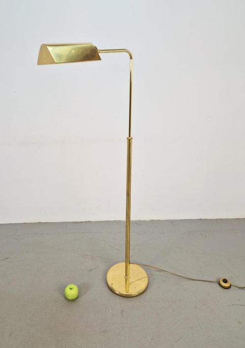 Regency vloerlamp messing verstelbaar leeslamp italy ’70, Huis en Inrichting, Lampen | Vloerlampen, Gebruikt, 150 tot 200 cm, Metaal