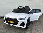 Kinder Auto Audi RS6 12v wit RC - Leder - Rubberband NIEUW, Kinderen en Baby's, Speelgoed | Buiten | Voertuigen en Loopfietsen