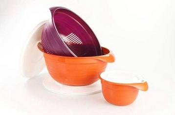 tupperware mixerkom 3,5 liter met vergiet en spatdeksel beschikbaar voor biedingen