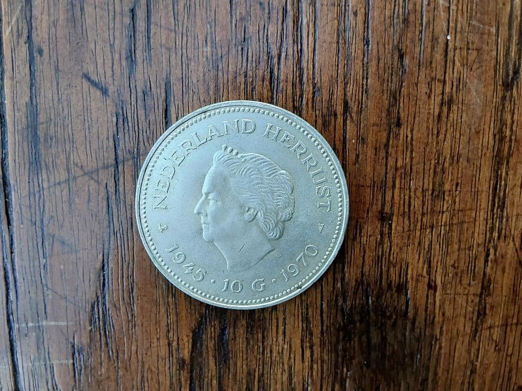 10 gulden 1970, Postzegels en Munten, Munten | Nederland, Ophalen of Verzenden, Koningin Beatrix, 10 gulden, Losse munt