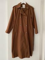 Lange bruine trenchcoat in biokatoen van Object, maat 36, Bruin, Object, Ophalen of Verzenden, Zo goed als nieuw