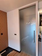 Glazen schuifdeur, melkglas, 2.60m hoog, Doe-het-zelf en Verbouw, Deuren en Horren, Ophalen, 80 tot 100 cm, 215 cm of meer, Binnendeur