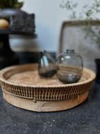 Oude bamboe birma rieten mand sober sleets imperfect, Ophalen of Verzenden