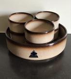 Retro Huizen Aardewerk Pinda/Tapas Set, Ophalen of Verzenden, Overige stijlen, Aardewerk, Schaal of Schalen
