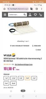 Veria Quickmat 3m2 450 watt nieuw, Doe-het-zelf en Verbouw, Ophalen, Nieuw