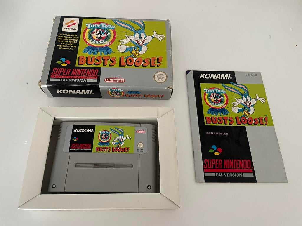 Buster Busts Loose Super Nintendo SNES CIB compleet PAL NOE, 1 speler, Ophalen of Verzenden, Zo goed als nieuw, Vanaf 3 jaar