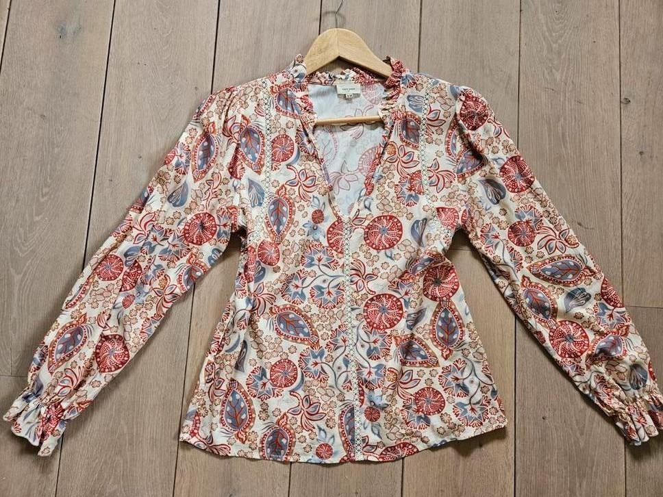 Viscose blouse s/m, Kleding | Dames, Blouses en Tunieken, Ophalen of Verzenden, Zo goed als nieuw, Maat 36 (S), Overige kleuren