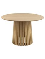 Eettafel rond eikenveneer, Nieuw, Ophalen of Verzenden, Vier personen, 100 tot 150 cm