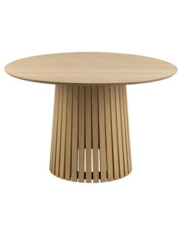 Eettafel rond eikenveneer beschikbaar voor biedingen