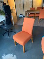 Zes oranje eetkamerstoelen - gratis op te halen, Huis en Inrichting, Ophalen, Gebruikt, Overige kleuren, Vijf, Zes of meer stoelen