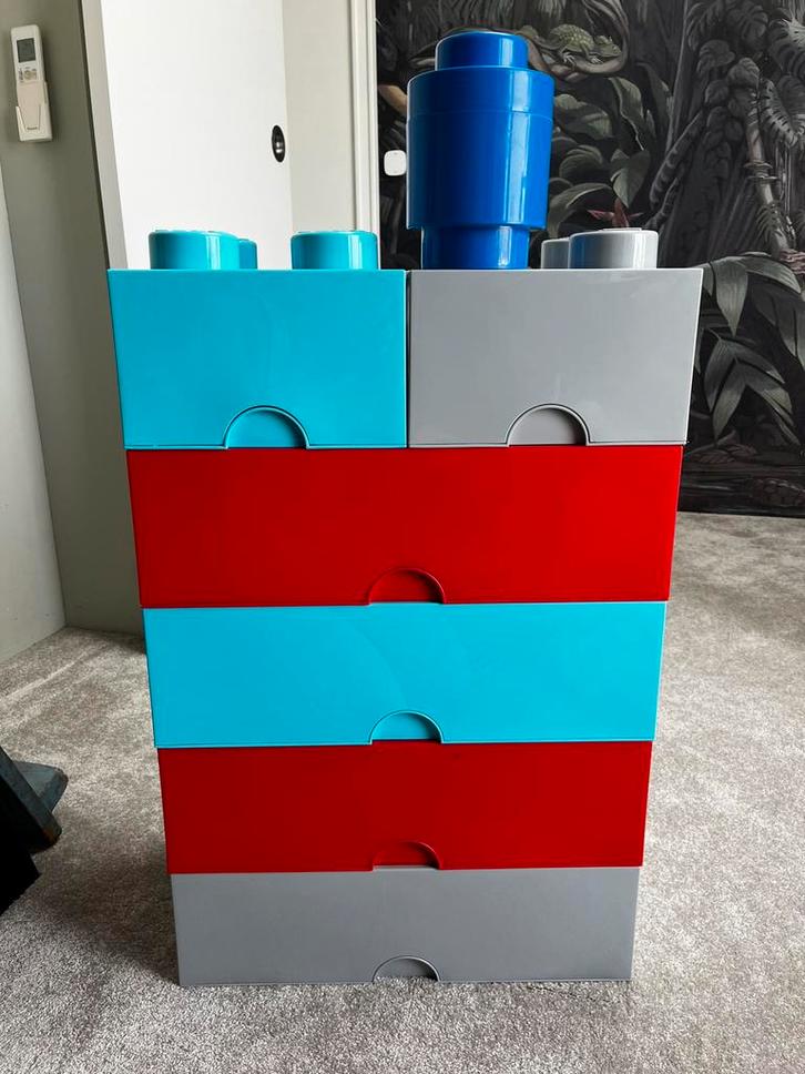 Lego opbergbakken, Huis en Inrichting, Kasten | Ladekasten, Zo goed als nieuw, Minder dan 100 cm, 25 tot 50 cm, Ophalen