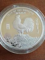 Year of the Rooster 2017, 1 oz .999 zilver (3-6), Postzegels en Munten, Ophalen of Verzenden, Zilver