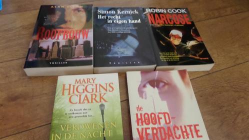 5 spannende thrillers o.a. Robin Cook en Alan Glynn etc zgan, Boeken, Thrillers, Zo goed als nieuw, Nederland, Ophalen of Verzenden
