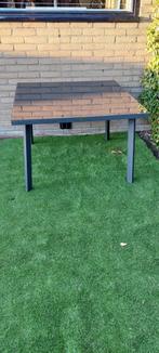 Tuintafel antraciet met glasplaat, Tuin en Terras, Tuintafels, Ophalen, Gebruikt, Vierkant, Aluminium