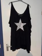 Strandjurk tuniek jurk jurkje 52 54 zwarg zwarte viscose, Kleding | Dames, Verzenden, Zo goed als nieuw, Zwart, Jurk