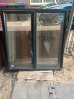 Aluminium kozijnen met dubbel glas (120x120), Ophalen, Gevelraam of Ruit, Gebruikt, 80 tot 120 cm