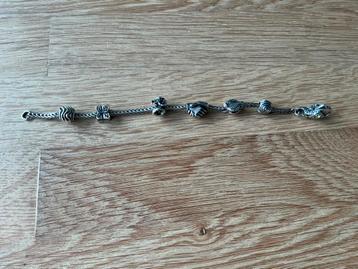 Trolbeads armband met 6 bedels. Mexico slot. Lengte 21 cm. beschikbaar voor biedingen
