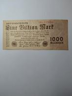 Duitse 1 Billion mark 1923 1000 miljarden, Ophalen of Verzenden, Overige landen