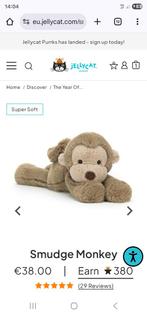 Jellycat Smudge Monkey gezocht!, Ophalen of Verzenden, Gebruikt, Overige typen
