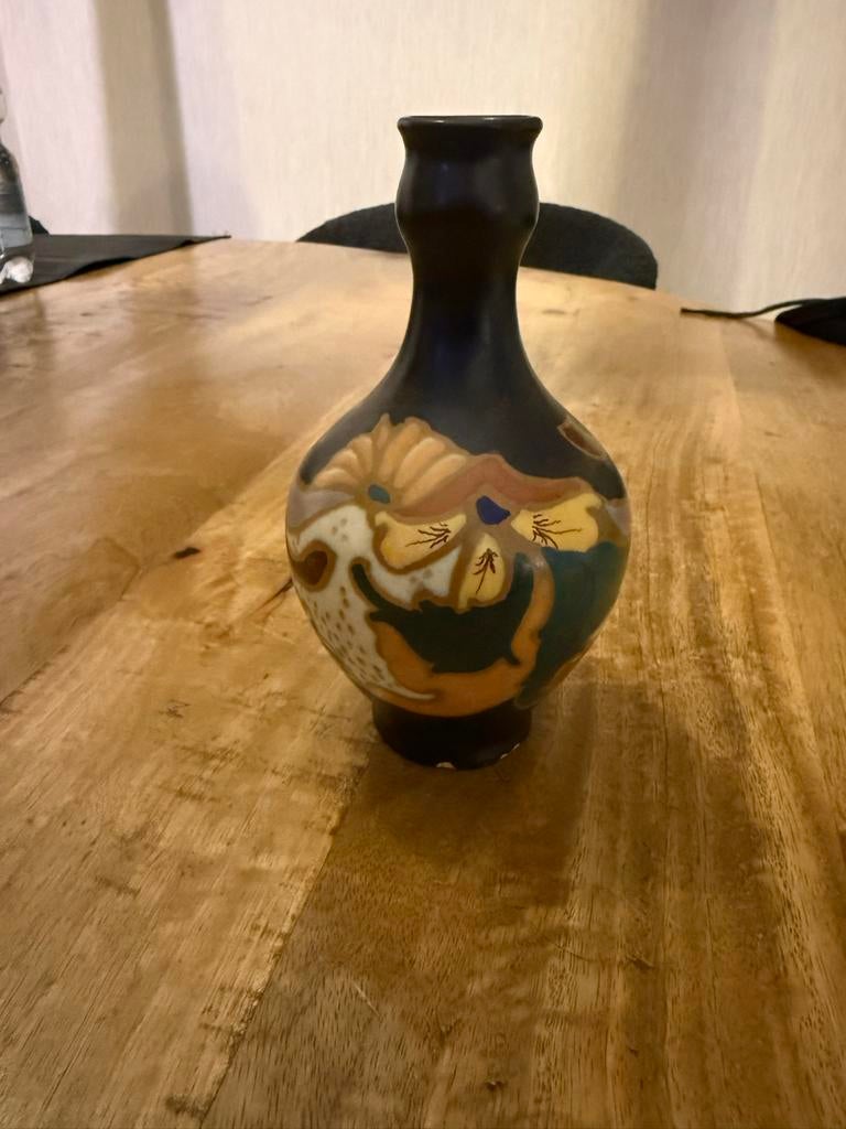 Eskaf Plateel Vaasje Art Deco ca. 1920, Antiek en Kunst, Antiek | Vazen, Ophalen of Verzenden