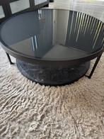 Ikea Frötorp Salontafel - Antraciet/Zwart Glas, Huis en Inrichting, Ophalen, Gebruikt, 100 tot 150 cm, Rond
