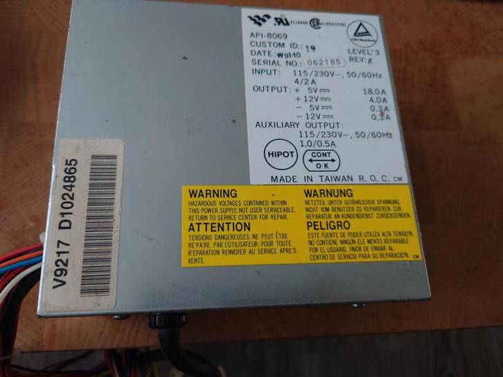 Vintage Acbel Polytech API-8069 AT Voeding - 250 Watt, Computers en Software, Vintage Computers, Ophalen of Verzenden