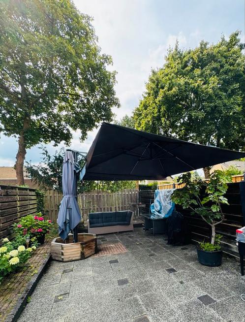 Grote Paralux Zweefparasol - Horeca Kwaliteit, Tuin en Terras, Parasols, Gebruikt, Zweefparasol, Meer dan 4 meter, Kantelbaar